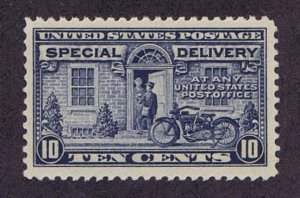 US 12a 10c 1922 Special Delivery flat plate deep ultramarine PF cert OG NH