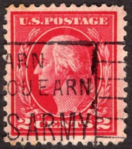 1917, US 2c, Washington, Used, Well-Centered, Dark Carmine, Sc 499