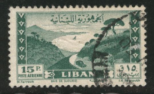 LEBANON Scott C146 used  stamp 1949 airmail