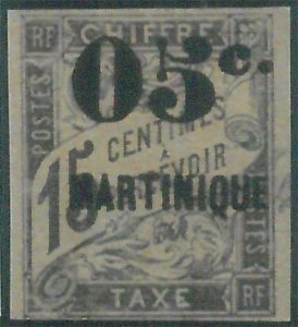 88117 - MARTINIQUE - STAMPS: Yvert  # 20 with ERROR not catalogued  - MLH Mint