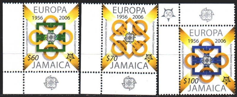 Jamaica. 2005. 1081-83. 50 years of europe-sept. MNH.