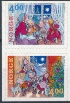Norway 1999 #1240-1 MNH. Christmas, self-adhesive