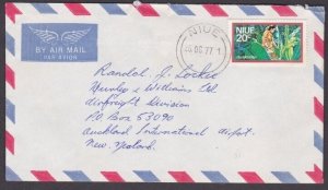 NIUE 1977 20c rate airmail cover to New Zealand.............................U753