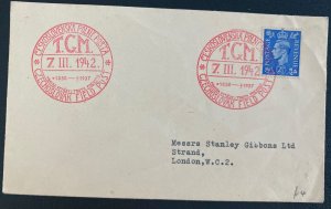 1942 Czechoslovak Field Army Post In England First Day Cover To London