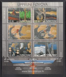 Faroe Islands 2009 MNH Sc #513 Sheet of 6 Geological Formation of Faroe Islands