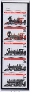 United States Sc 2847a 1994 29 c Steam Locomotives stamp booklet pane mint NH