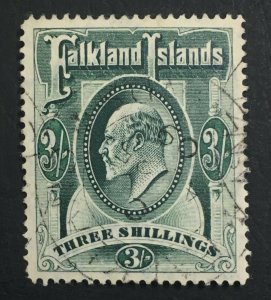 MOMEN: FALKLAND ISLANDS SG #49 1904-12 USED VF £160 LOT #61423