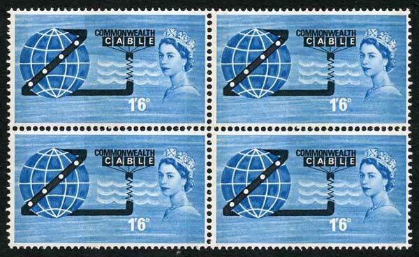 SG645p 1963 Opening of Compac (Phosphor) Block of Four U/M