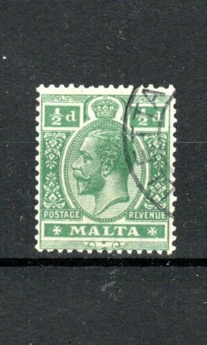 Malta 1922 1/2d green FU CDS 