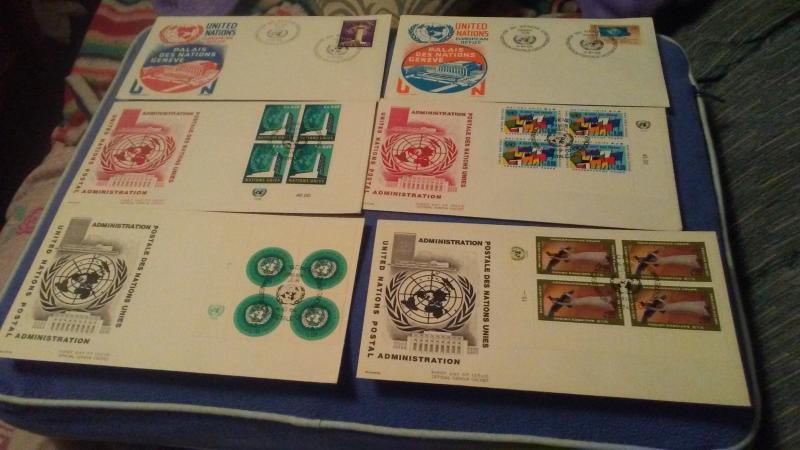 UN GENEVA FIRST DAY COVER LOT 43 FDCS (3 ny fdcs); $90