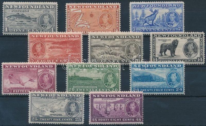 Newfoundland stamp Coronation of George VI.set Hinged 1937 Mi 221-231 WS236262