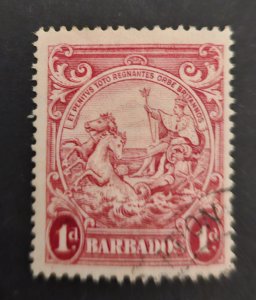 Barbados 1938  SG249a used 1d. Perforation 14