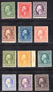 MOMEN: US STAMPS #331-342 COMPLETE SET MINT OG H LOT #77021