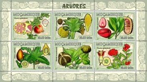 MOZAMBIQUE - 2007 - Trees & Fruits - Perf 6v Sheet - Mint Never Hinged