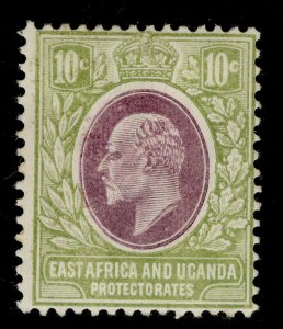 EAST AFRICA and UGANDA EDVII SG37, 10c lilac & pale olive, M MINT. Cat £13.