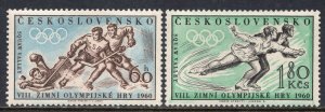 1183 - CZECHOSLOVAKIA 1960 - Winter Olympics Games - Hockey - Skating - MNH Set