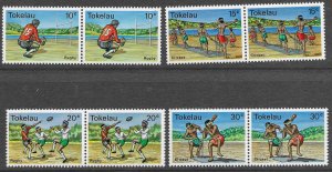 Tokelau #69-72 MNH Pairs.  Sports.