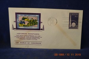 1939 NYWF's FDC Scott #853 Nicklin Poster Stamp Consumer Building Staehle Cachet