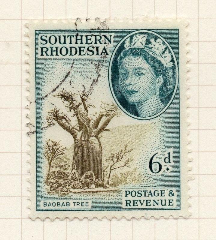 Southern Rhodesia 1953 Early Issue Fine Used 6d. 280571