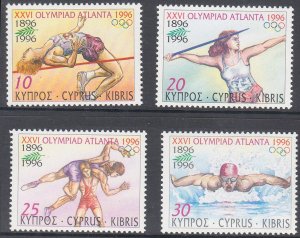 Cyprus 1996 MNH Stamps Scott 885-888 Sport Olympic Games