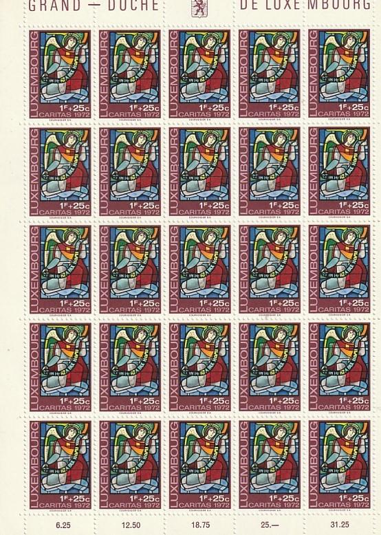 B287-B291 LuxembourgSemi-Postal Mint OGNH sheets of 25