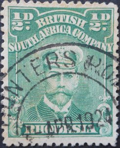 Rhodesia Admiral ½d with Hunters Road (DC) postmark