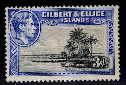 Gilbert & Ellice Islands Scott  45 MH* seascape stamp