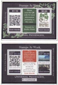 Cook Is.-Sc#1386-7- id9-unused NH sheets-Stamp on Stamp-2011-