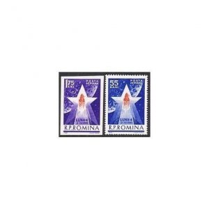 Romania C135-C136, MNH. Michel 2143-2144. Moon flight of Lunik 4, 1963.