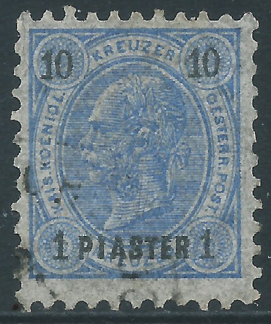 Austria - Offices in Turkish Empire, Sc #23, 1pi on 10kr, Used