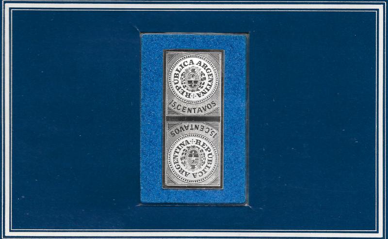 Worlds Greatest Stamps, Silver Ingots by The Franklin Mint