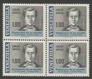 VENEZUELA 854 MNH BLOCK OF 4  -1 [D1]