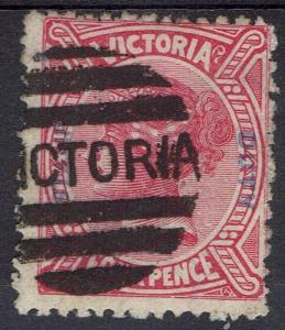 VICTORIA 1885 QV OVERPRINTED STAMP DUTY 4D USED 