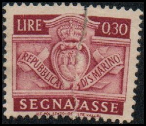 San Marino J70 -Mint-H -30c Coat of Arms (Torn / Semi-repaired previously)(1945)