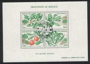 Monaco Seasons of the Orange Tree MS 1991 CTO SC#1775 SG#MS2061 MI#Block 52