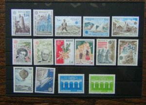 Monaco 1977 1979 1980 1981 1982 1983 1984 Europa sets MNH