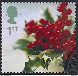 GREAT BRITAIN 2002 QEII 1st Multicoloured, Christmas-Fruits of the Holly SG23...