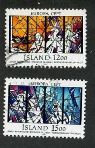Iceland; Scott 639-640; 1987; Used; Complete Set