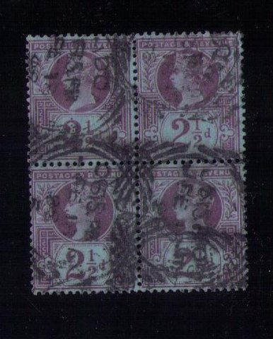 SG201 Great Britain Used Block Of Four F-VF