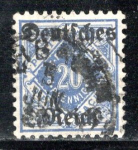 German States Wurttemberg Scott # O62a, used, exp h/s, Mi # D55y