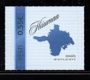 Estonia Sc 773 2014  Map of Huumaa stamp mint NH