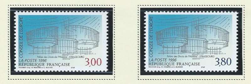 France official council of Europe  mnh Scott Cat # 1O53-1O54