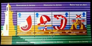 *FREE SHIP Jersey Tourism 1975 Umbrella Beach Sand Tower (ms) MNH