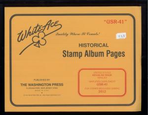 2012 White Ace US Regular Issue Stamp Album Simplified Supplement USR-41