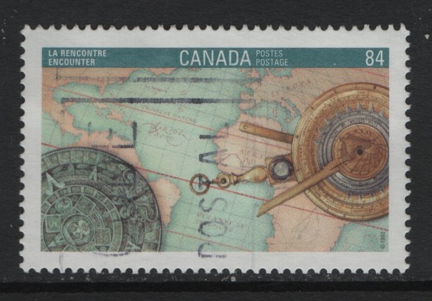 Canada  #1407 used  1992 discovery of America 84c