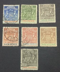 MOMEN: RHODESIA STAMPS SG #18-26 1892 USED LOT #60913