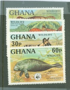 Ghana #621-624 Unused Single (Complete Set) (Wildlife)