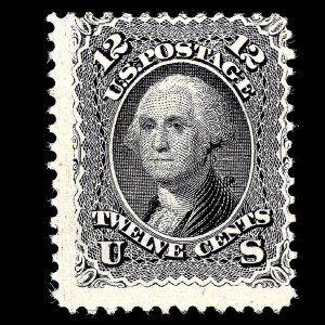 WCstamps: U.S. Scott #69 / 12c Black, VG, Unused / CV $675