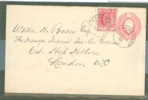 Cape of Good Hope  1903/09 1c rose pink on cream, used from Naauwpoort 1905, very minor soiling, London cancel reverse
