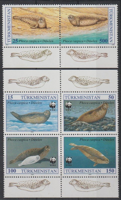Turkmenistan SC 34-38 Mint Never Hinged